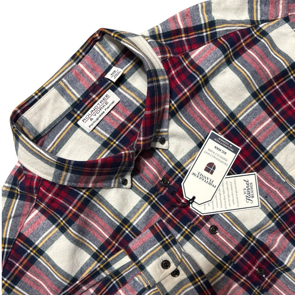 NWT Roundtree & Yorke 3XL Soft Portuguese Flannel Shirt Winter Ski Cabincore